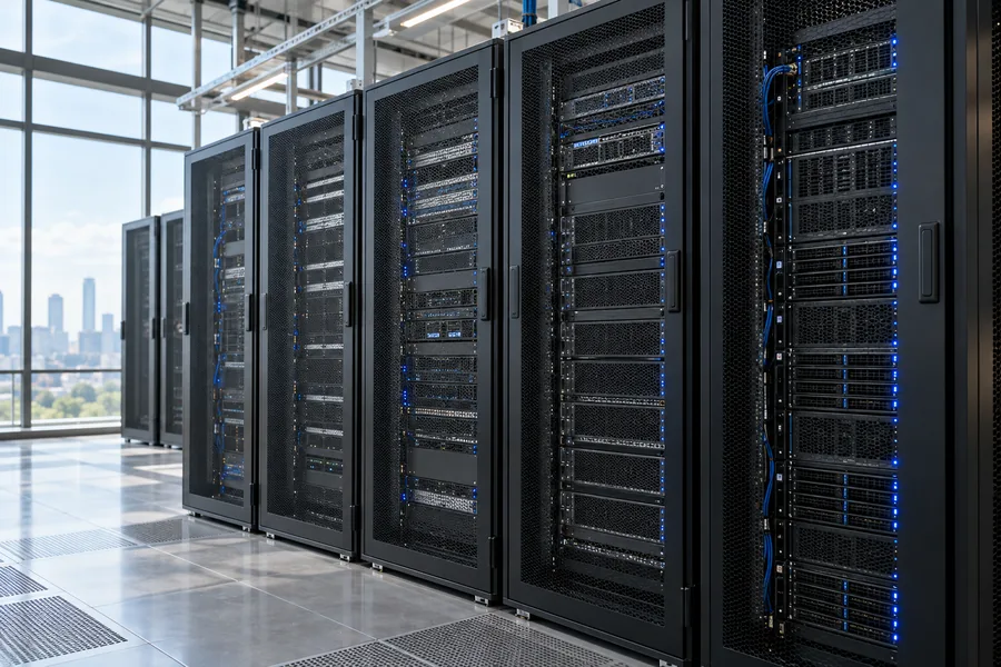 Conceptual photograph of server infrastructure