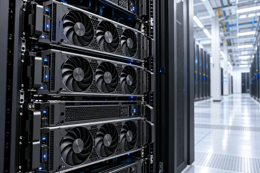 Conceptual photograph of server infrastructure
