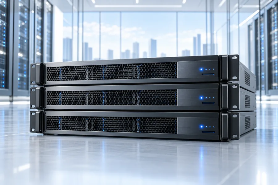 Conceptual photograph of server infrastructure